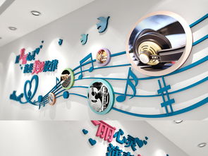 创意音乐室培训室教室练歌厅文化墙设计图片 高清下载 效果图11.73MB 人文艺术大全